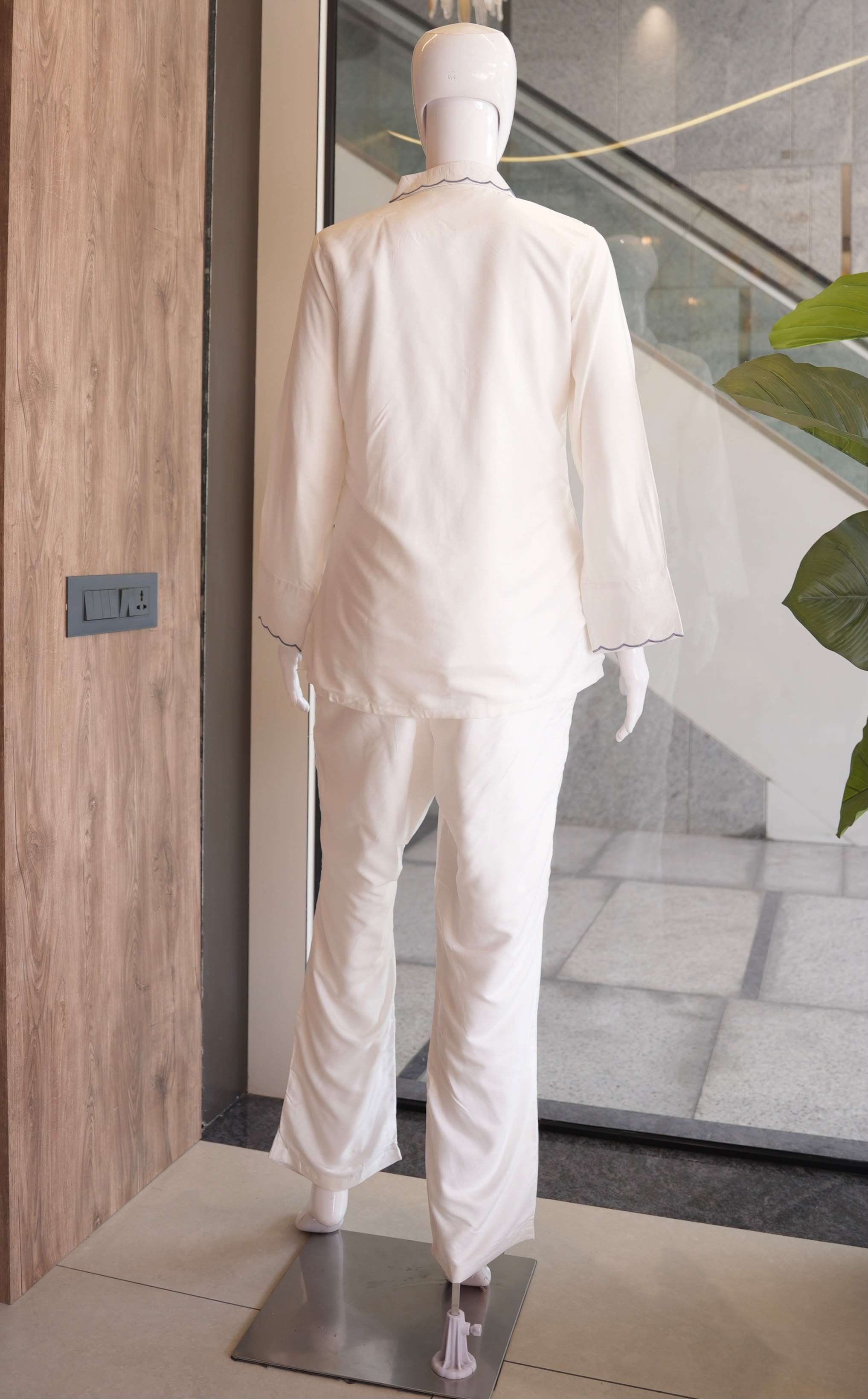 044 BOUTIQUE PREMIUM COTTON WHITE CORD SET FOR RICH PARTY WEAR WHOLESALER SURAT